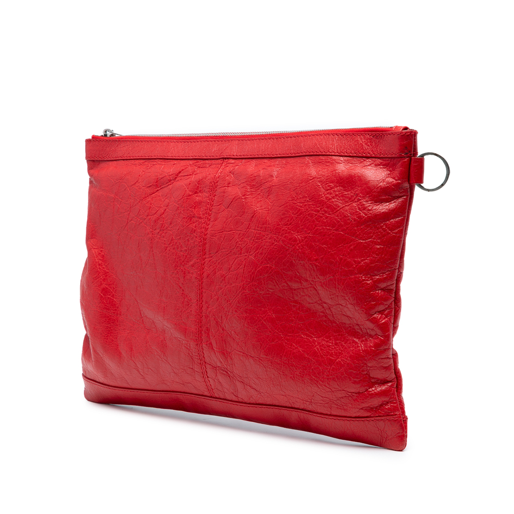Pre-Loved Balenciaga Lambskin Motocross Classic Clip L Clutch - Picture 2 of 8